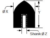 Unmounted Cone shape