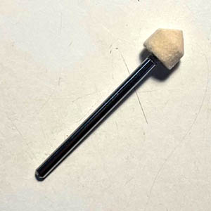 Tapered Cone Wool Polishing Bob: Dia. 1/2", Length 3/8, Shank: 1/8"