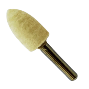 Dia. 5/8" x 1" x Shank 1/4", Soft, Medium, Hard Cone Felt Bobs