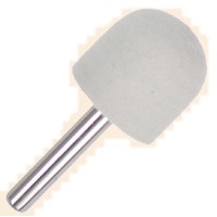 Dia. 1" x 1" x Shank 1/4", Soft, Medium, Hard Oval Shape